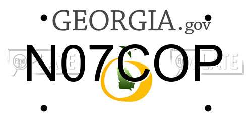 N07COP Georgia License Plate