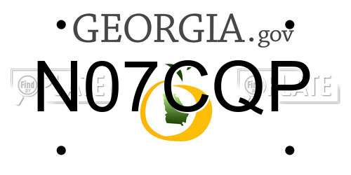 N07CQP Georgia License Plate