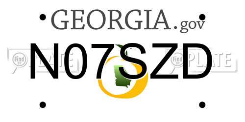N07SZD Georgia License Plate