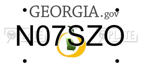N07SZO Georgia License Plate