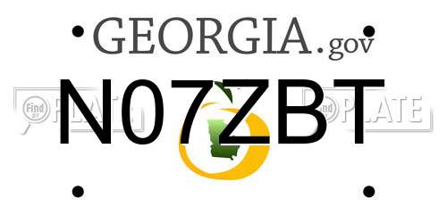 N07ZBT Georgia License Plate