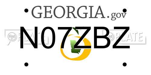 N07ZBZ Georgia License Plate