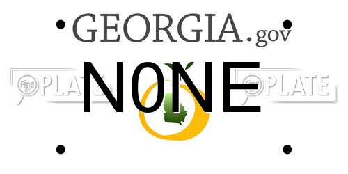 N0NE Georgia License Plate