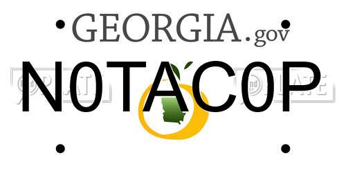 N0TAC0P Georgia License Plate