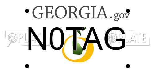 N0TAG Georgia License Plate