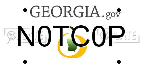N0TC0P Georgia License Plate