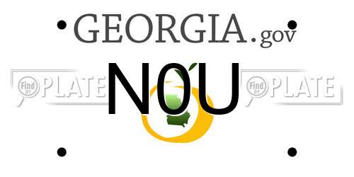N0U Georgia License Plate