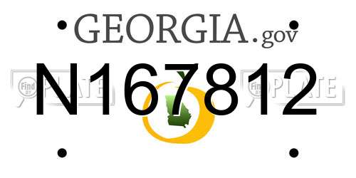 N167812 Georgia License Plate
