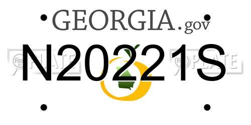 N20221S Georgia License Plate