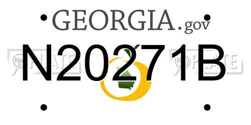 N20271B Georgia License Plate