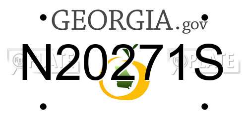 N20271S Georgia License Plate
