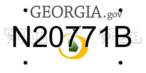 N20771B Georgia License Plate