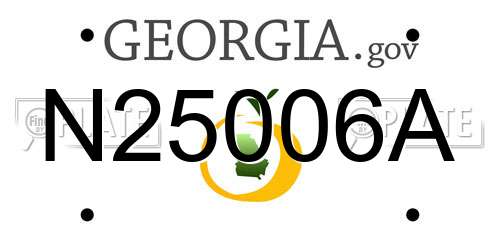 N25006A Georgia License Plate