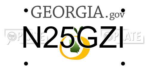 N25GZI Georgia License Plate
