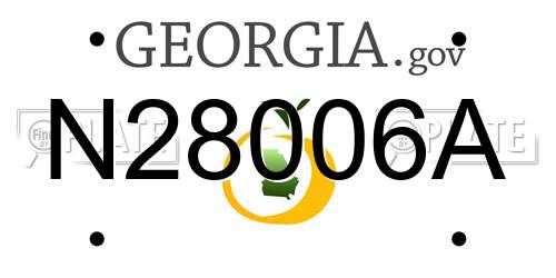 N28006A Georgia License Plate