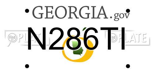 N286TI Georgia License Plate