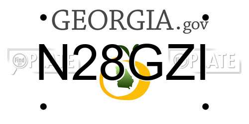 N28GZI Georgia License Plate