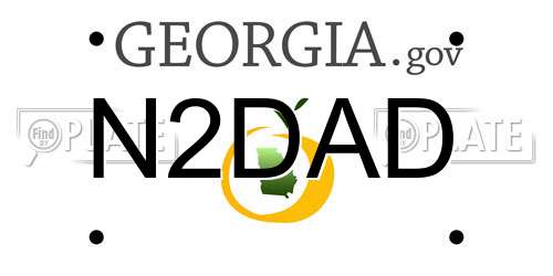 N2DAD Georgia License Plate