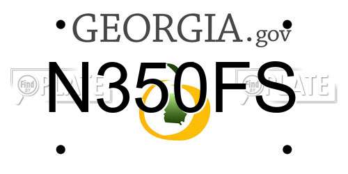N350FS Georgia License Plate