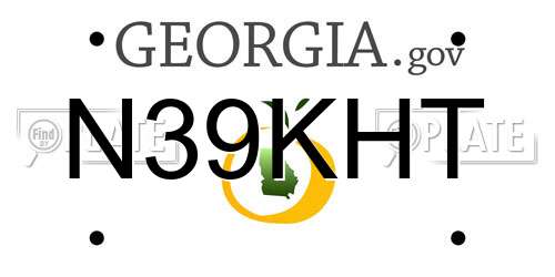 N39KHT Georgia License Plate