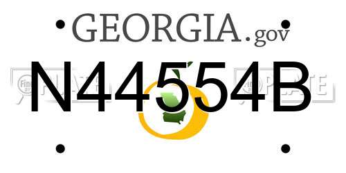 N44554B Georgia License Plate