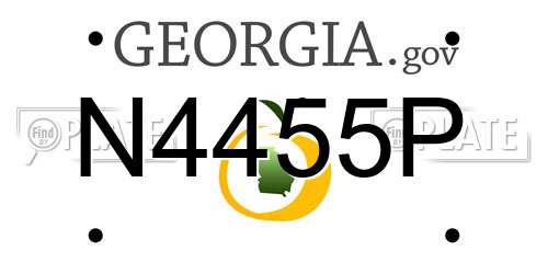 N4455P Georgia License Plate