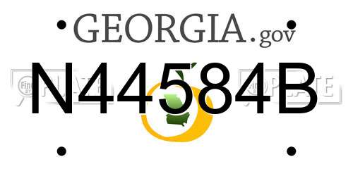 N44584B Georgia License Plate