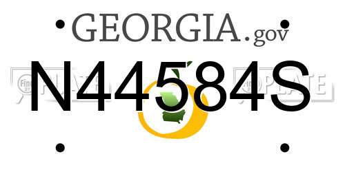 N44584S Georgia License Plate