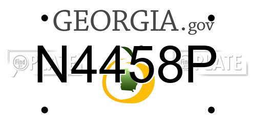 N4458P Georgia License Plate