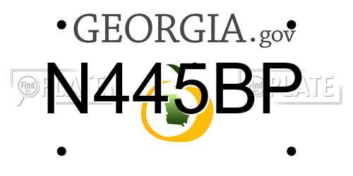 N445BP Georgia License Plate