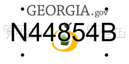 N44854B Georgia License Plate