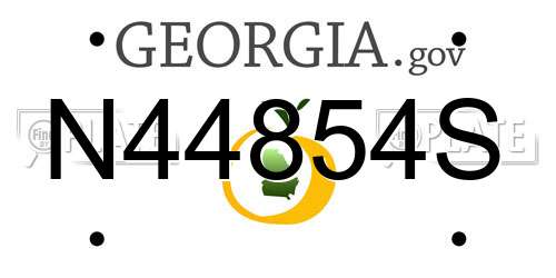 N44854S Georgia License Plate