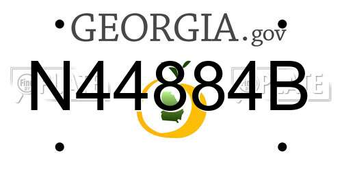 N44884B Georgia License Plate