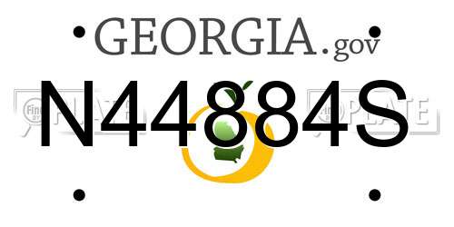 N44884S Georgia License Plate