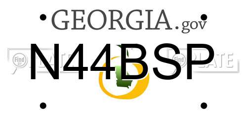 N44BSP Georgia License Plate