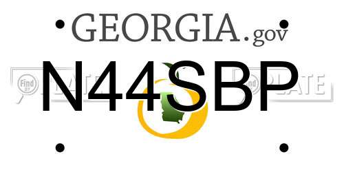 N44SBP Georgia License Plate