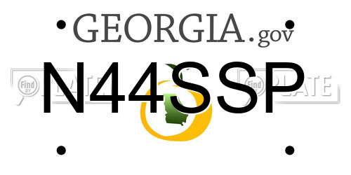 N44SSP Georgia License Plate
