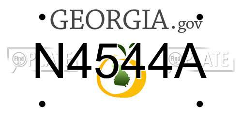 N4544A Georgia License Plate