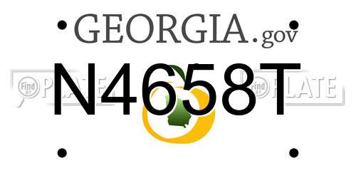 N4658T Georgia License Plate
