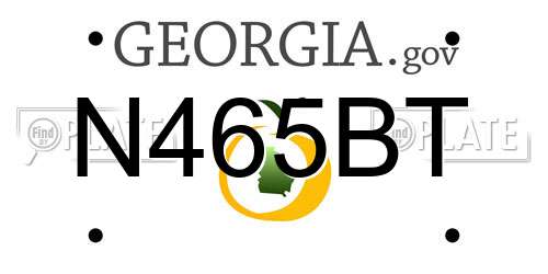 N465BT Georgia License Plate