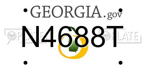 N4688T Georgia License Plate