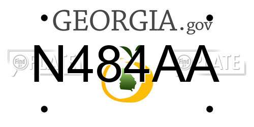 N484AA Georgia License Plate