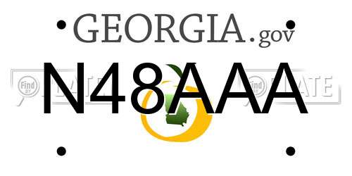N48AAA Georgia License Plate