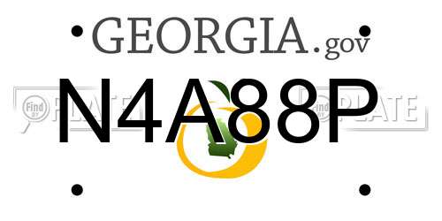 N4A88P Georgia License Plate