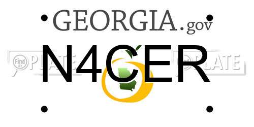 N4CER Georgia License Plate