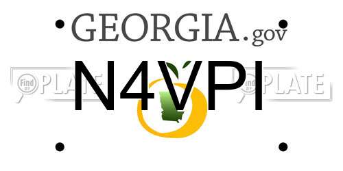 N4VPI Georgia License Plate