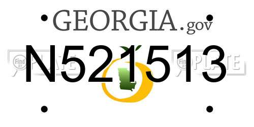 N521513 Georgia License Plate