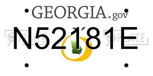 N52181E Georgia License Plate