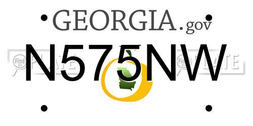 N575NW Georgia License Plate