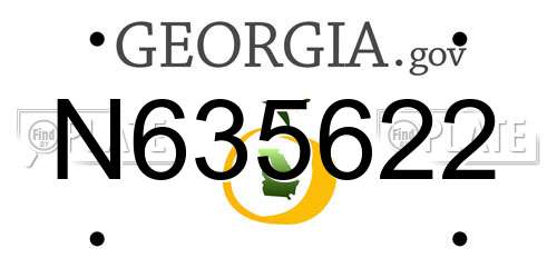 N635622 Georgia License Plate
